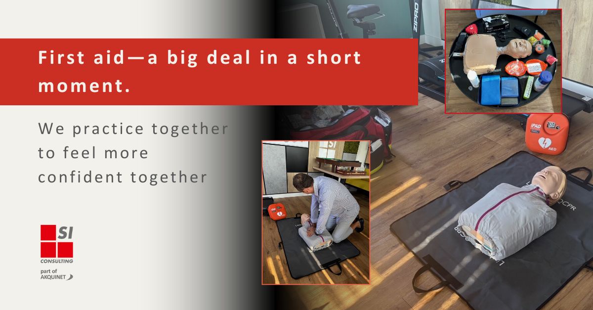 First aid—a big deal in a short moment. 